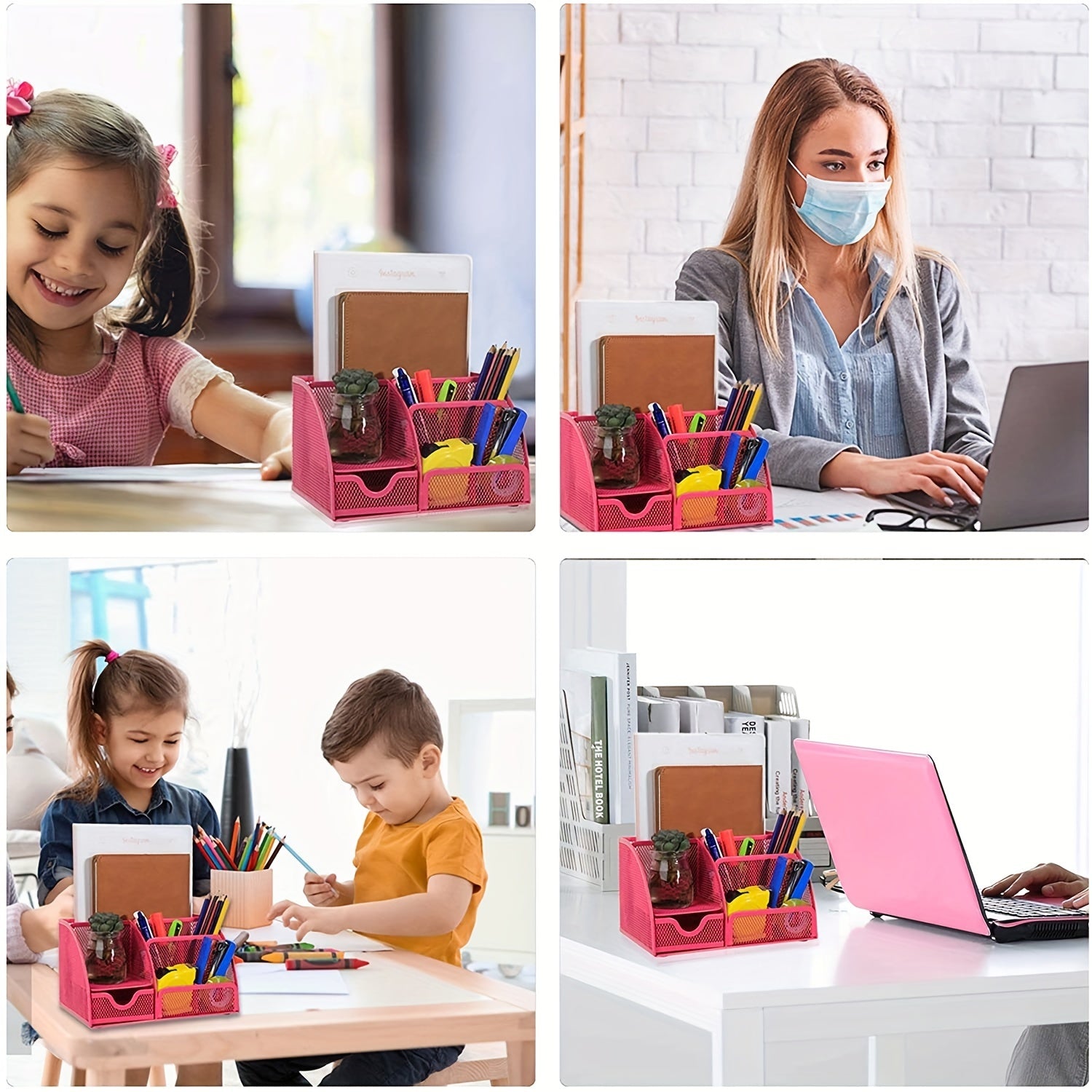 Mesh Pen Holder for Desk Organization at Home & Office