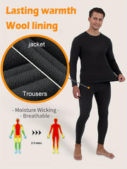TELALEO Men's Compression Thermal Underwear Base Layer for Winter