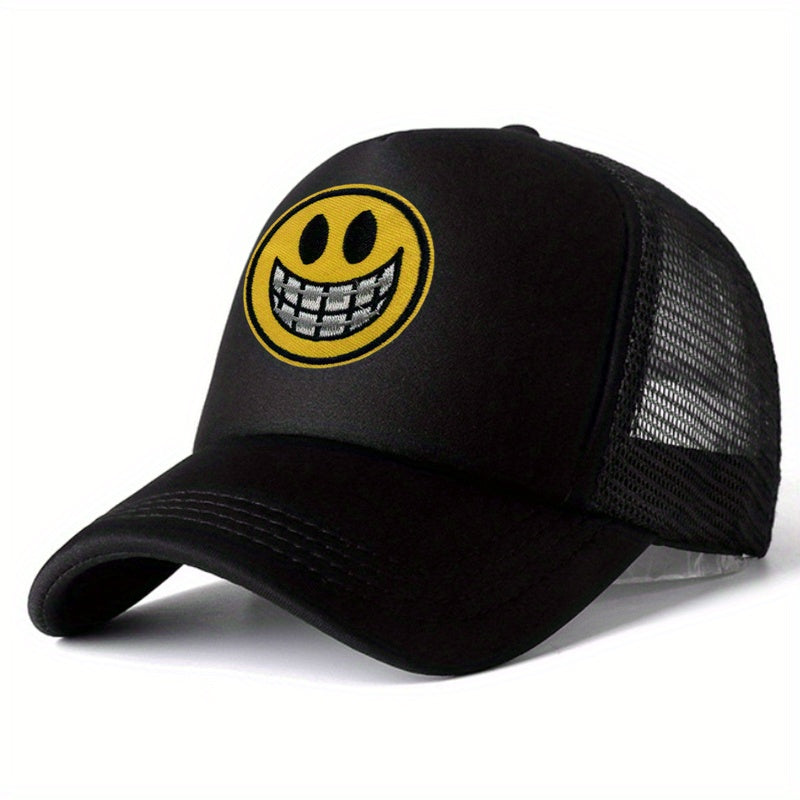 Steel Teeth Smiling Baseball Cap Mesh Trucker Hat Adjustable Sun Hats