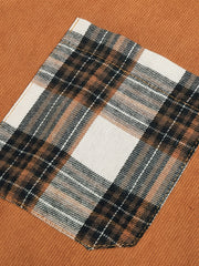 Plaid Print Button Front Jacket Vintage Outerwear Women's C