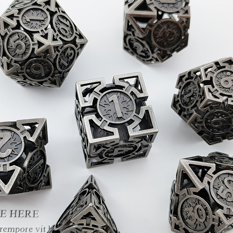 D&D Hollow Metal Dice Sets Pure Copper Engraving Process