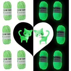 Polyester Chunky Yarn 2mm Glow In The Dark DIY Knitting Crocheting