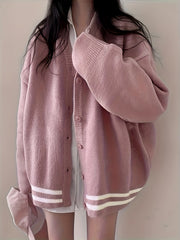 V Neck Button Up Cardigan Long Sleeve Casual Fall Winter Women's Clothing