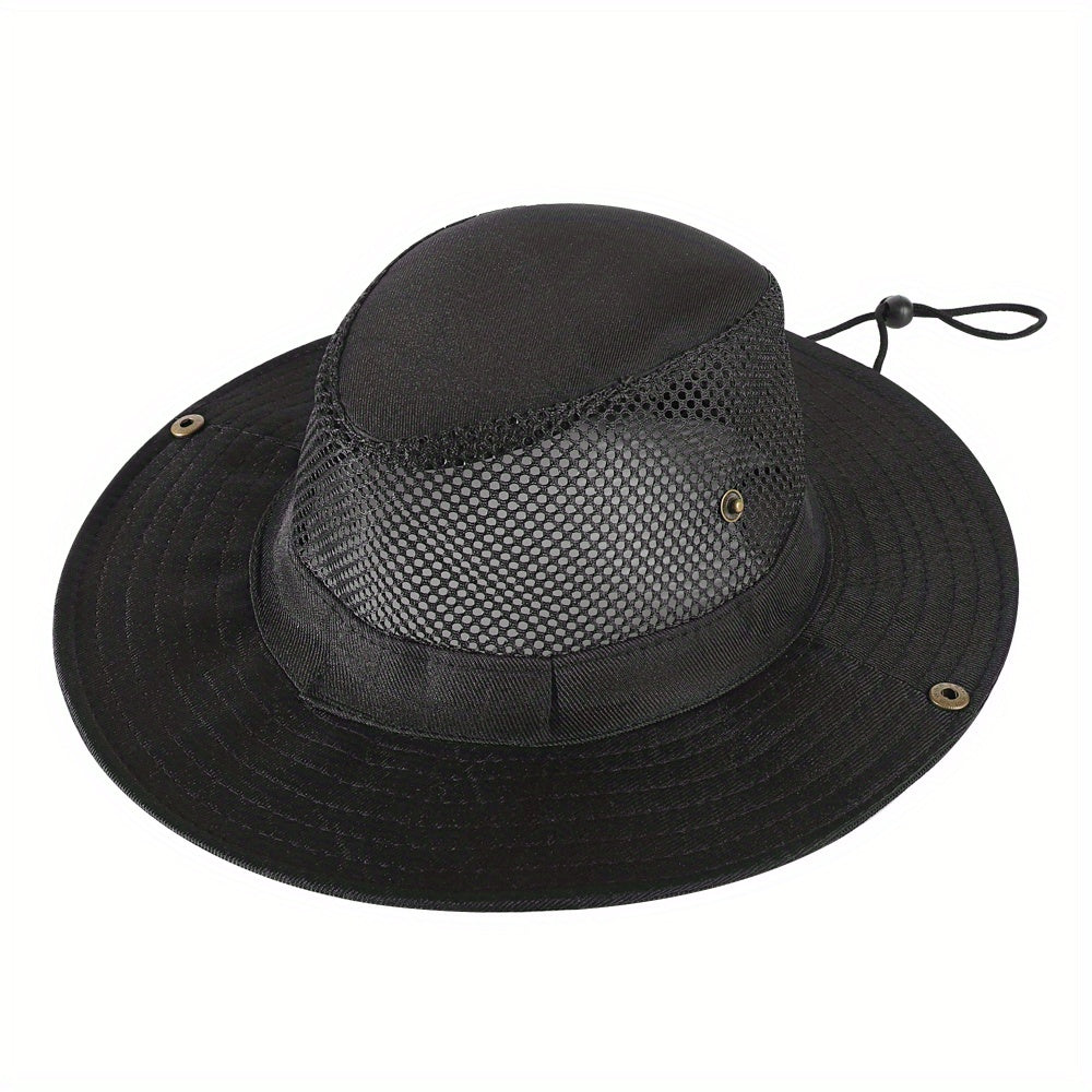 Men's Wide Brim UV Protection Sun Hat for Summer Beach Fishing Hiking