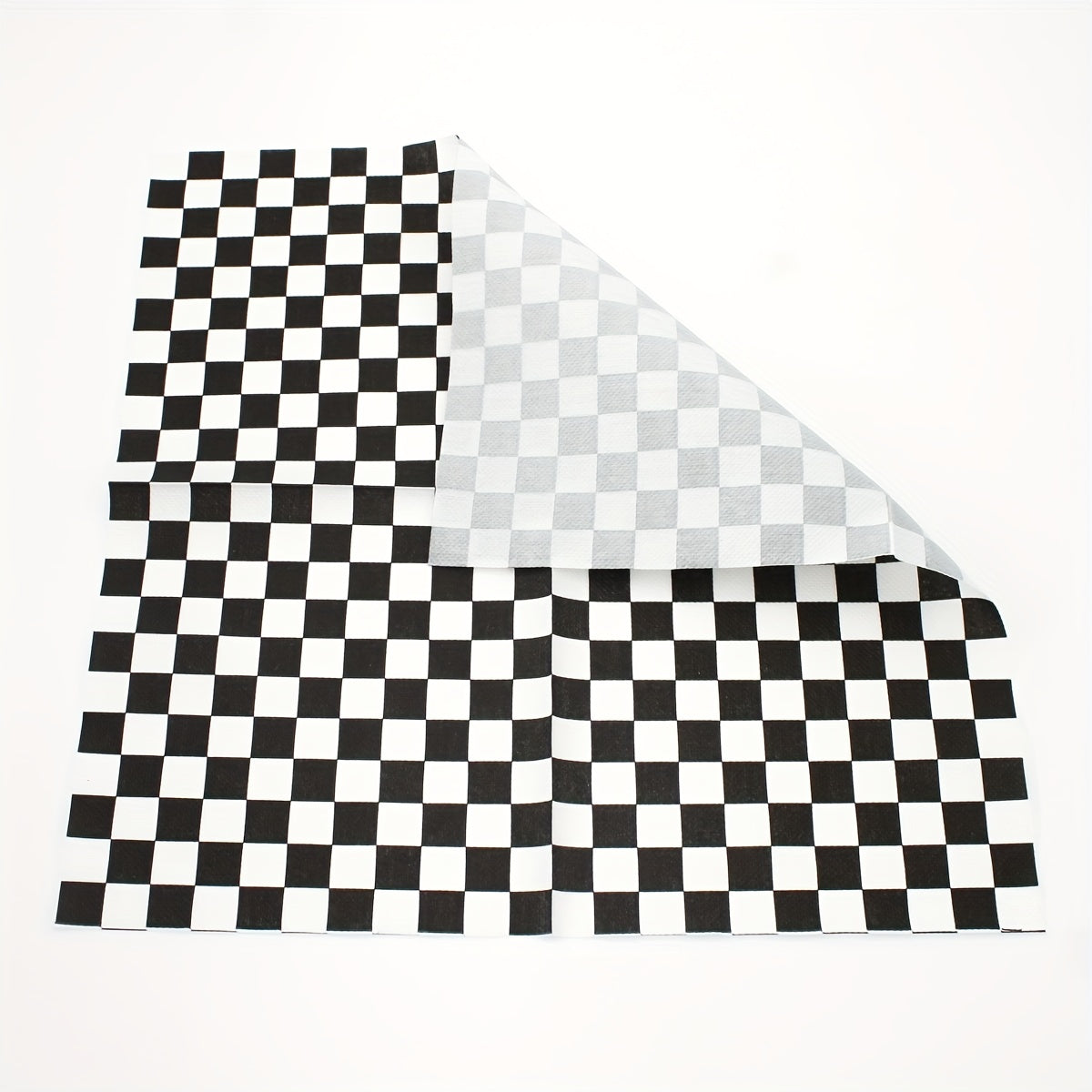 20Pcs Disposable Checkered Square Napkins for Bathroom Hotel Kitchen Party