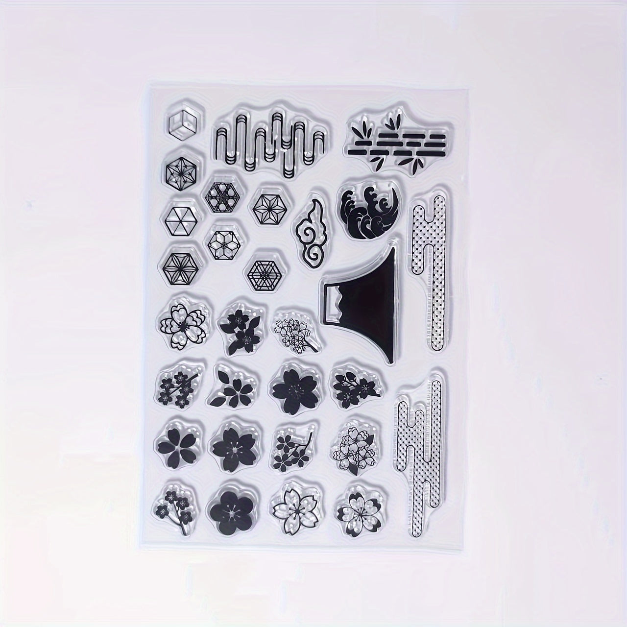 Bamboo Art Pattern Clear Stamp For Card Making