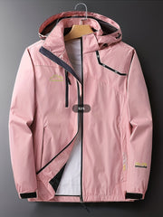 Waterproof Hooded Jacket Full Zipper Climbing Coat