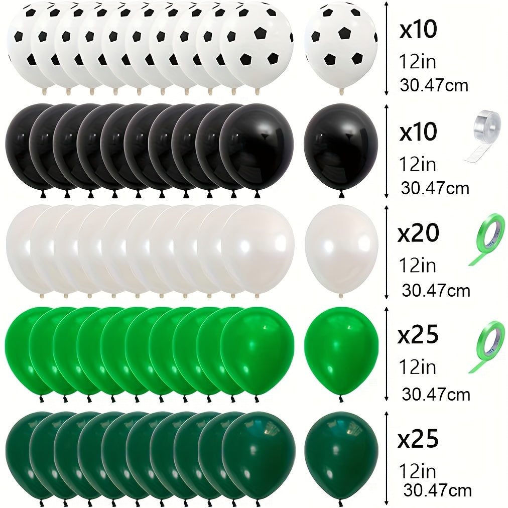 Football Balloon Arch Kit - Green & Balloons Garland for Birthday & Anniversary