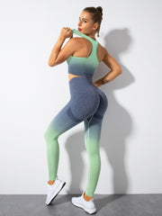 High Waist Ombre Yoga Pants, Fitness Leggings