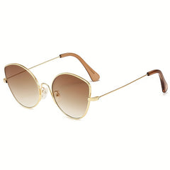 Women's Metal Frame Sunshade Sunglasses for Outdoor Activities