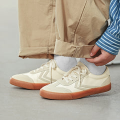 Men's Retro Colorblock Lace Up Skate Shoes
