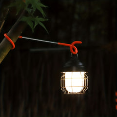 Portable Stainless Steel Double Hooks Light Holder for Outdoor Activities