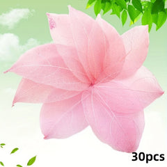 30pcs Leaf Vein Embossing Phone Case Adhesive Dry Flower DIY Set