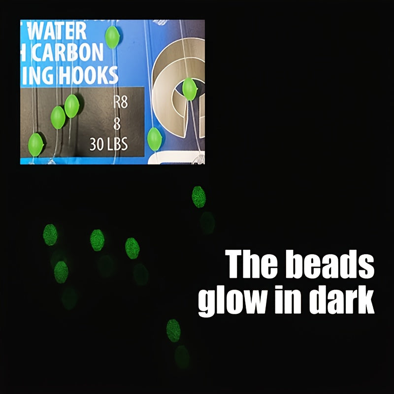 Carbon Steel Sabiki Bait Rigs with Luminous Beads High Saltwater Fishing Hooks