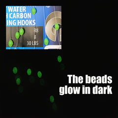 Carbon Steel Sabiki Bait Rigs with Luminous Beads High Saltwater Fishing Hooks