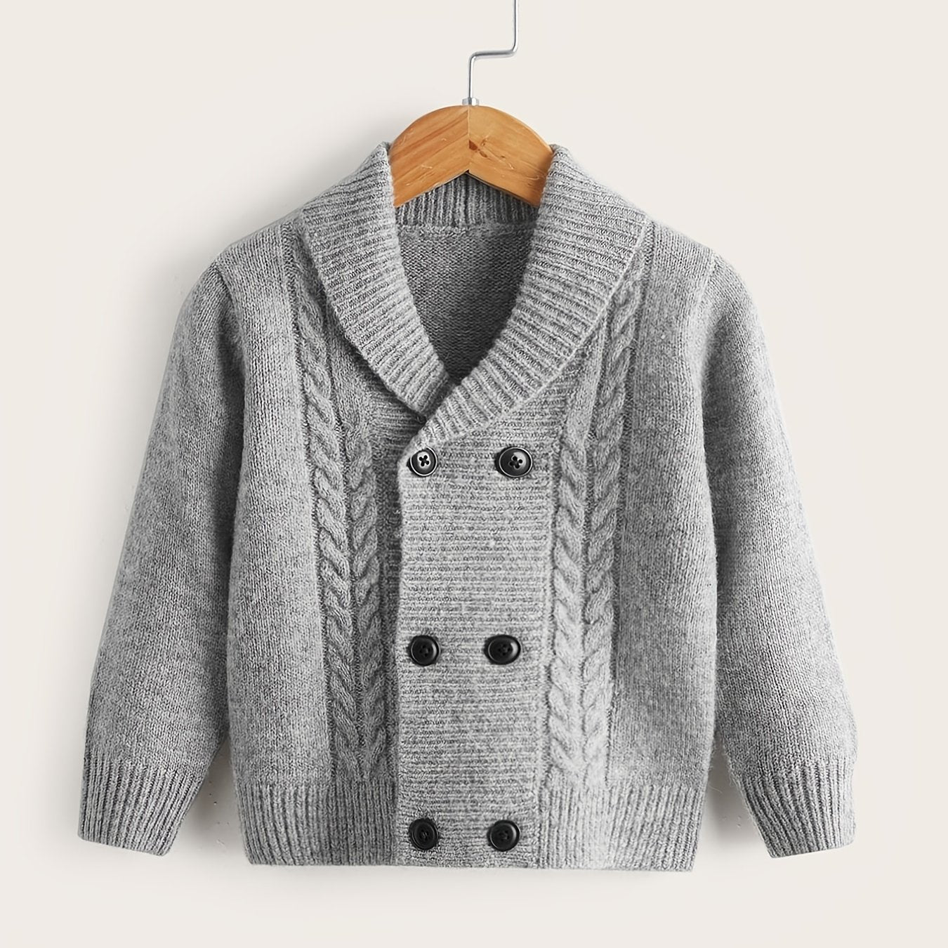 Boys Casual Knitted Sweater Cardigan Jacket for Winter