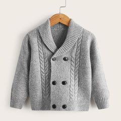 Boys Casual Knitted Sweater Cardigan Jacket for Winter