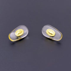 OOLVS Metal Clear Transparent Eyeglass Nose Pads Set