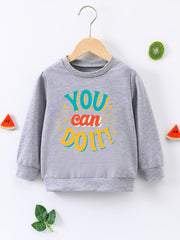 Boys Casual Creative Pullover Sweatshirt Long Sleeve Crew Neck Tops