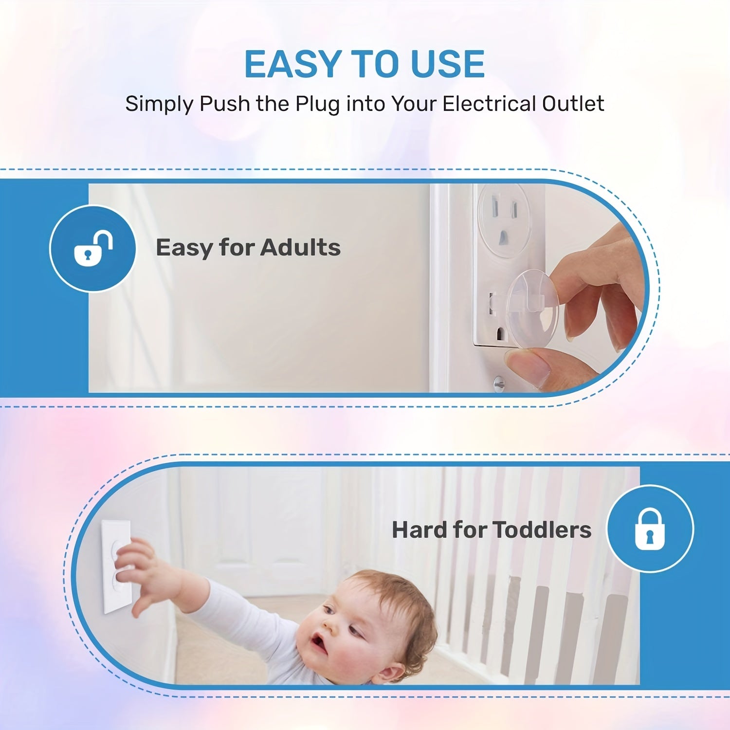 30pcs Power Gear Outlet Covers Child Proof Plug Covers