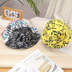 Men's Letter Print Basin Hat Sun Visor, Couple Fisherman Hat