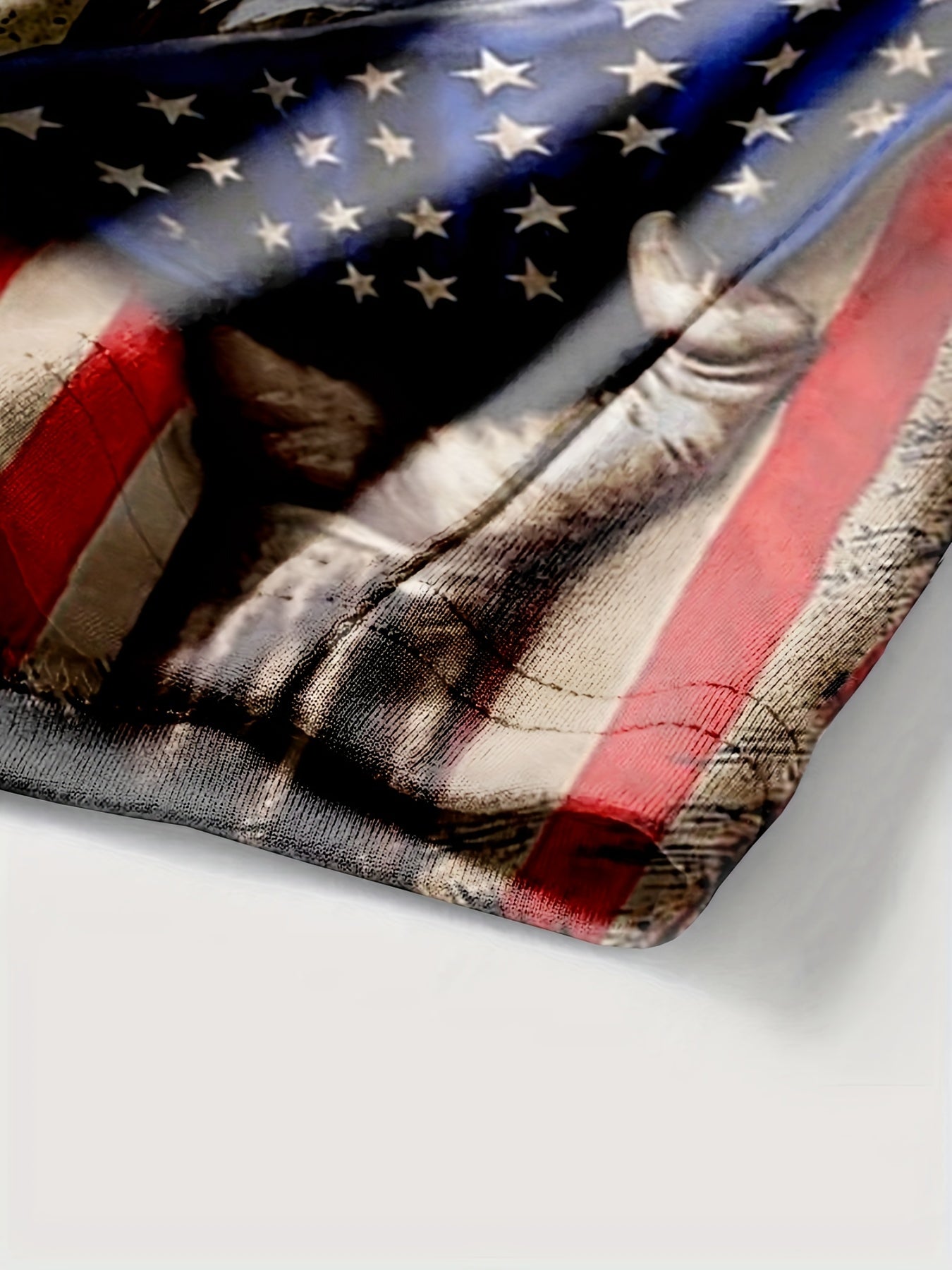 Independence Eagle & American Flag Print Men's T-shirt