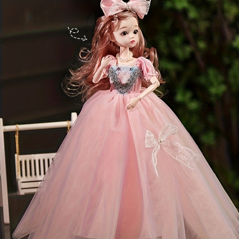 Princess Wedding Dress Model for Girl with Crown Veil Bow