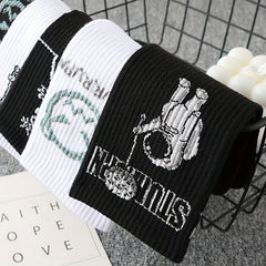 Men's Crew Socks Cartoon Pattern Basketball Socks
