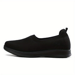 Women's Casual Sock Shoes Solid Breathable Low Top Slip On Shoes