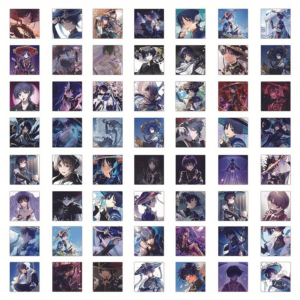 60pcs Anime Stickers Waterproof Stickers for Mobile Phones Laptops Bottles