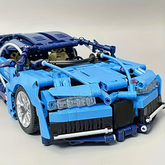 Golden Futuristic Sports Car Building Blocks Set Toy