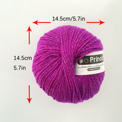 4 Strands Soft Acrylic Yarn Flash Golden Yarn For DIY Crafting 50g