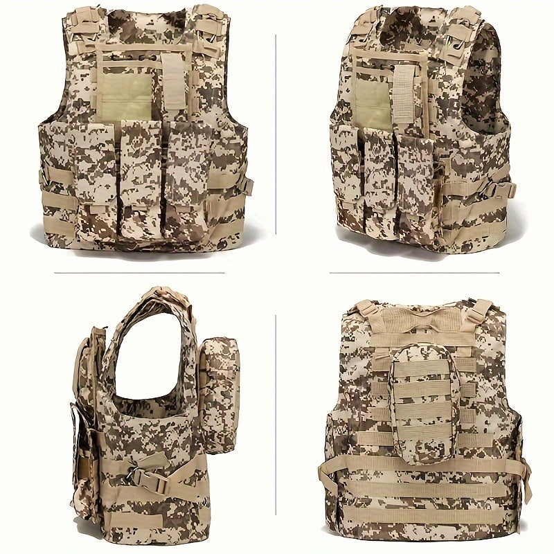 Adjustable Airsoft Vest 800D Oxford Cloth Training Vest Outdoor Safety