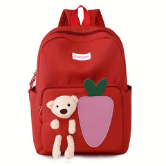 Bear Carrot Backpack Schoolbag for Girls Boys