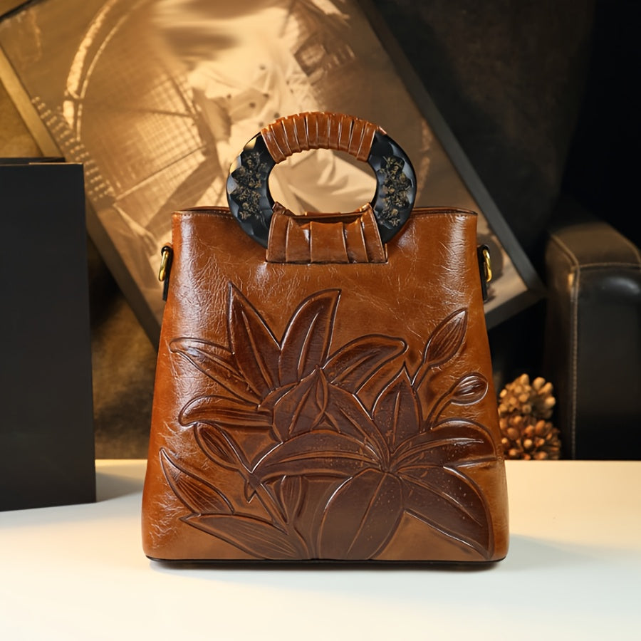 Vintage Ethnic Style Shoulder Crossbody Bag Soft National Style