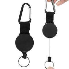 Carabiner Keychain with Retractable Cord, Securely Attach Keys