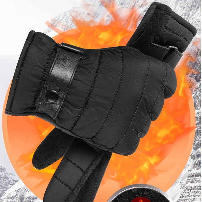 Men's Winter Cycling Gloves Windproof Touch Screen Motorcycle Riding Gloves