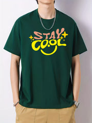 Men's Active Graphic Print Crew Neck T-shirt