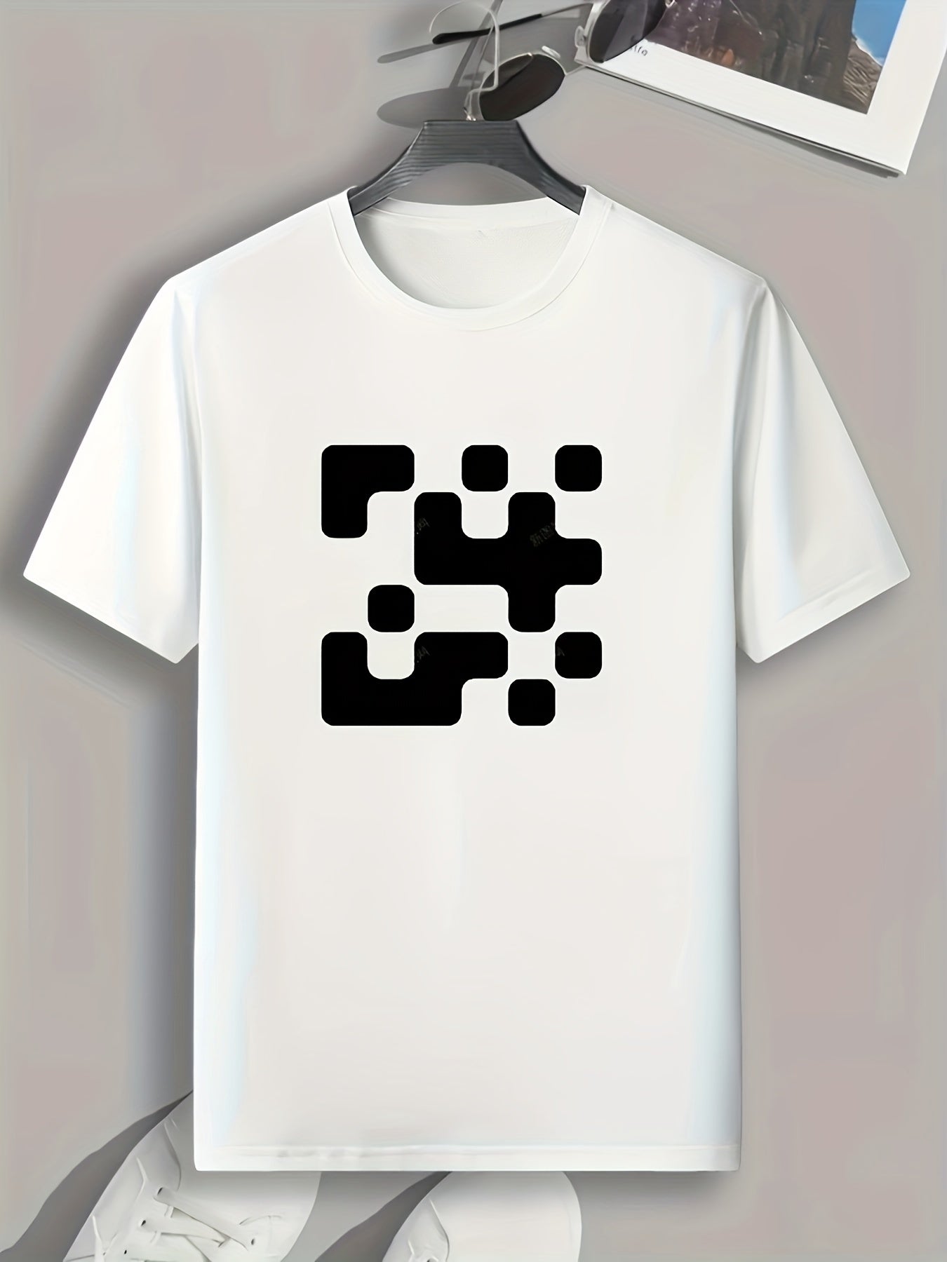 Pattern Print Men's Sports T-shirt | Outdoor Fitness Clothes | Gift for Men