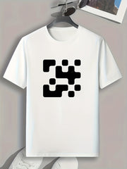 Pattern Print Men's Sports T-shirt | Outdoor Fitness Clothes | Gift for Men
