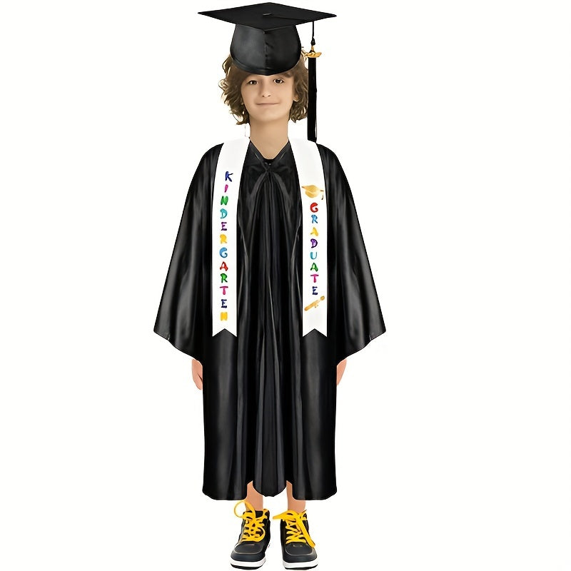 Boys Graduation Ribbon Shoulder Straps Honor Award Satin Shawl