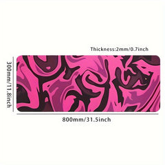 Dark Purple Pattern Mouse Pad Large Office Gaming Desk Pad Non-slip Rubber