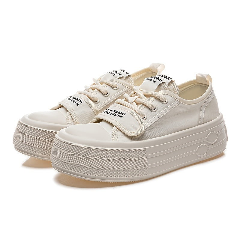 Women's Thick Bottom Sport Shoes Lace Up Board Shoes