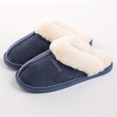 Men's Warm Non-slip Slippers Comfy House Home Shoes Winter