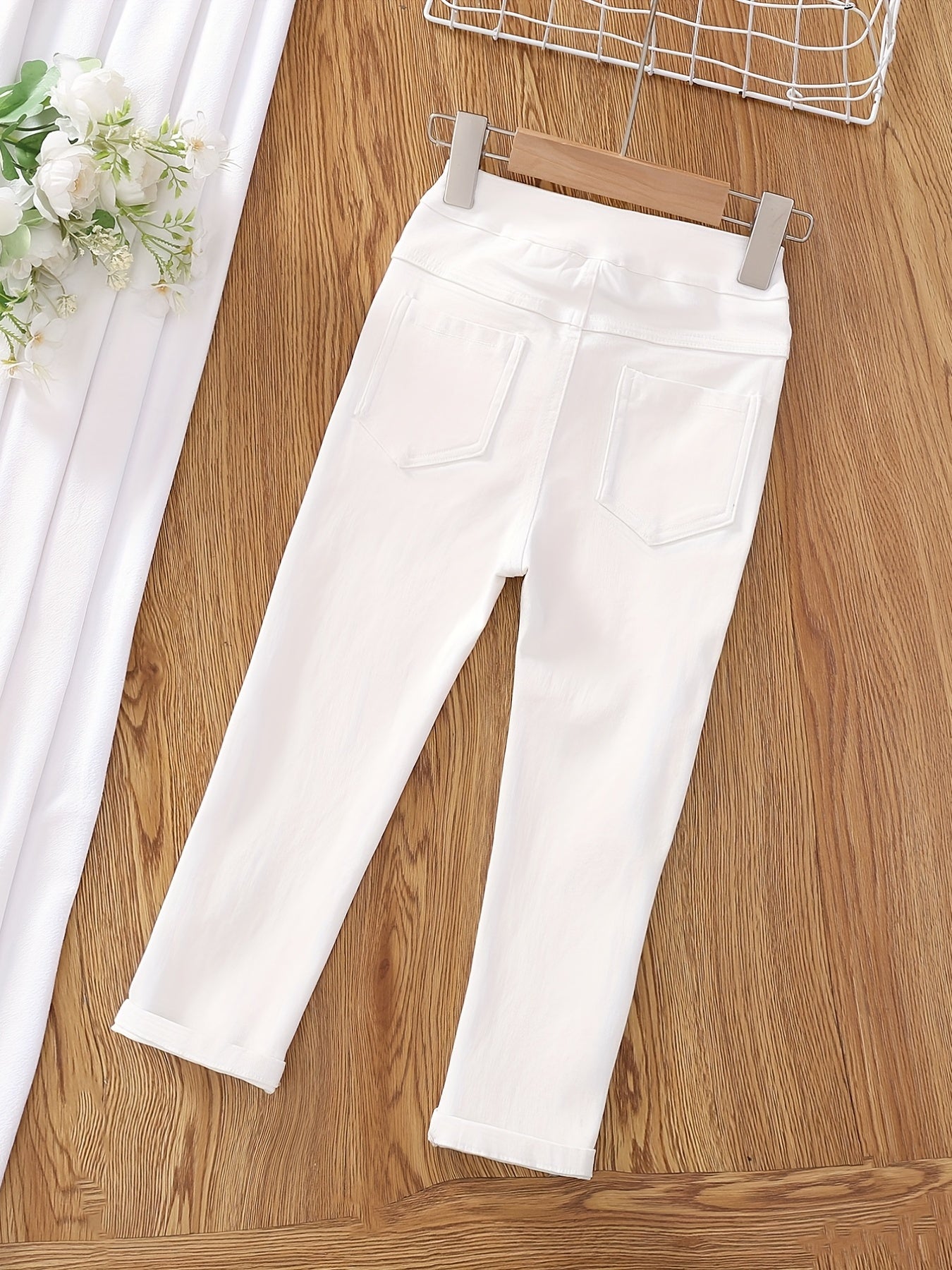 Toddler Girls Skinny Jeans Stretchy Tight Trousers Slim Fit Kids Clothes