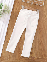 Toddler Girls Skinny Jeans Stretchy Tight Trousers Slim Fit Kids Clothes