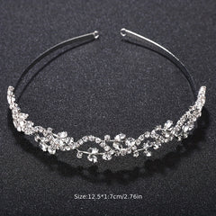 Rhinestone Crown Headband Baroque Bridal Wedding Hair Accessory