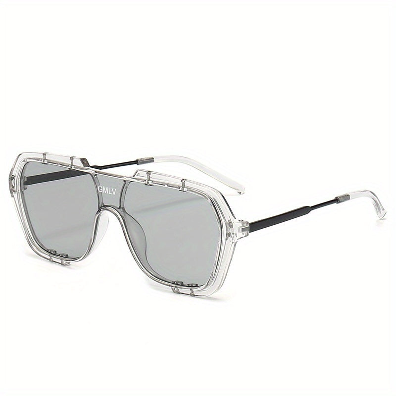 Men's Large Frame Polygon Sunglasses UV Protection