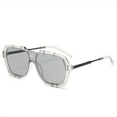 Men's Large Frame Polygon Sunglasses UV Protection