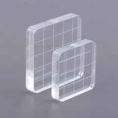2pcs Acrylic Stamp Handles for Perfectly Aligned Stamping Results